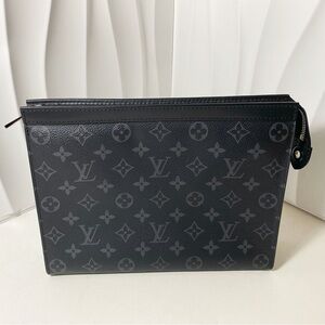 LOUIS VUITTON Pochette Voyage Monogram Eclipse Canvas
